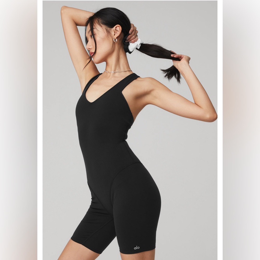 Alo Airbrush Real Onesie in Black